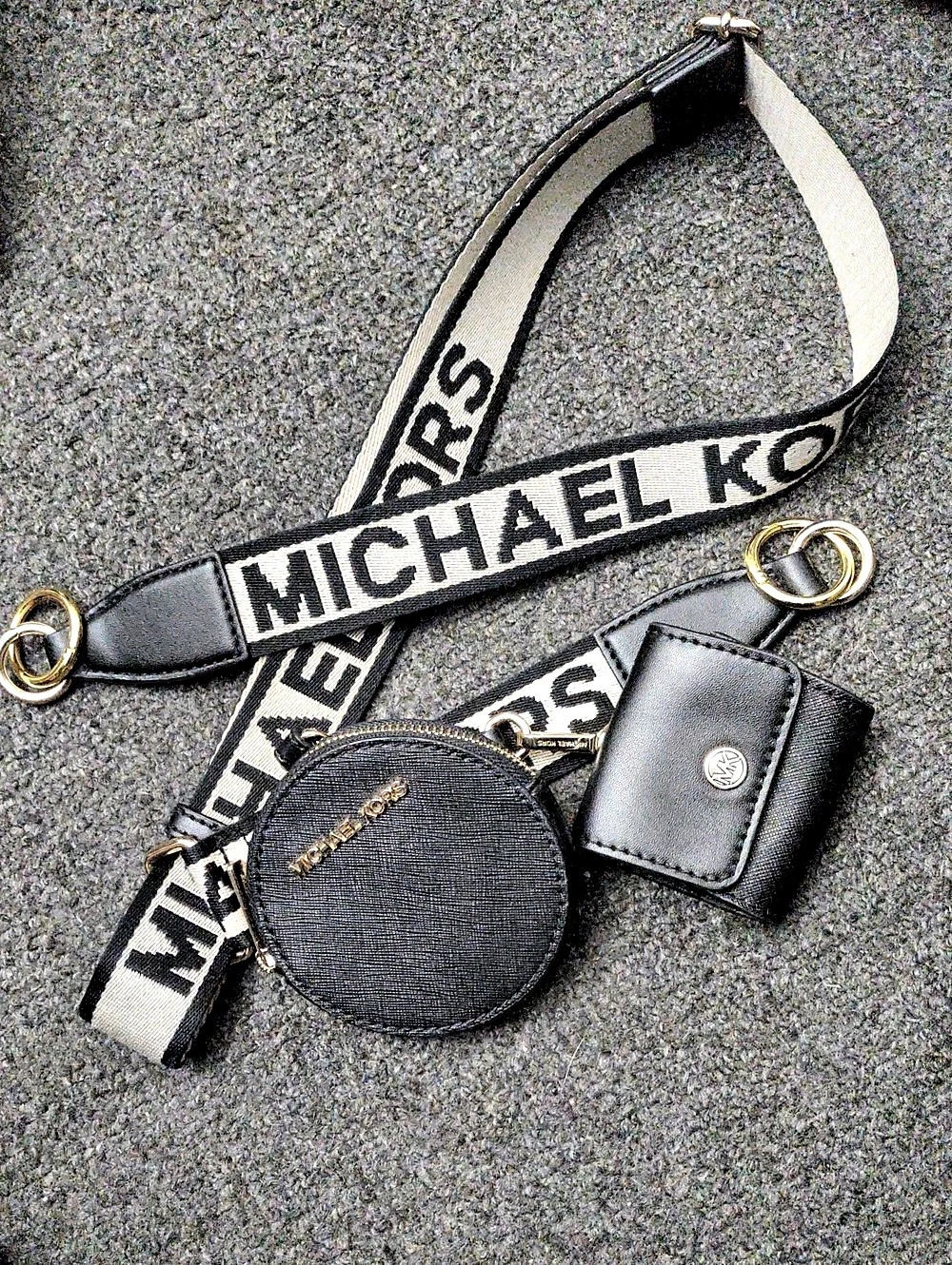 Michael Kors Black & White Logo Strap